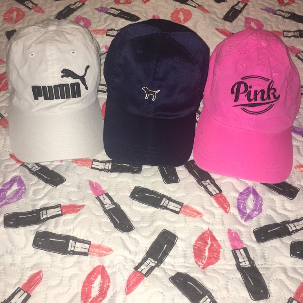 2 Victoria Secret PINK & 1 PUMA cap